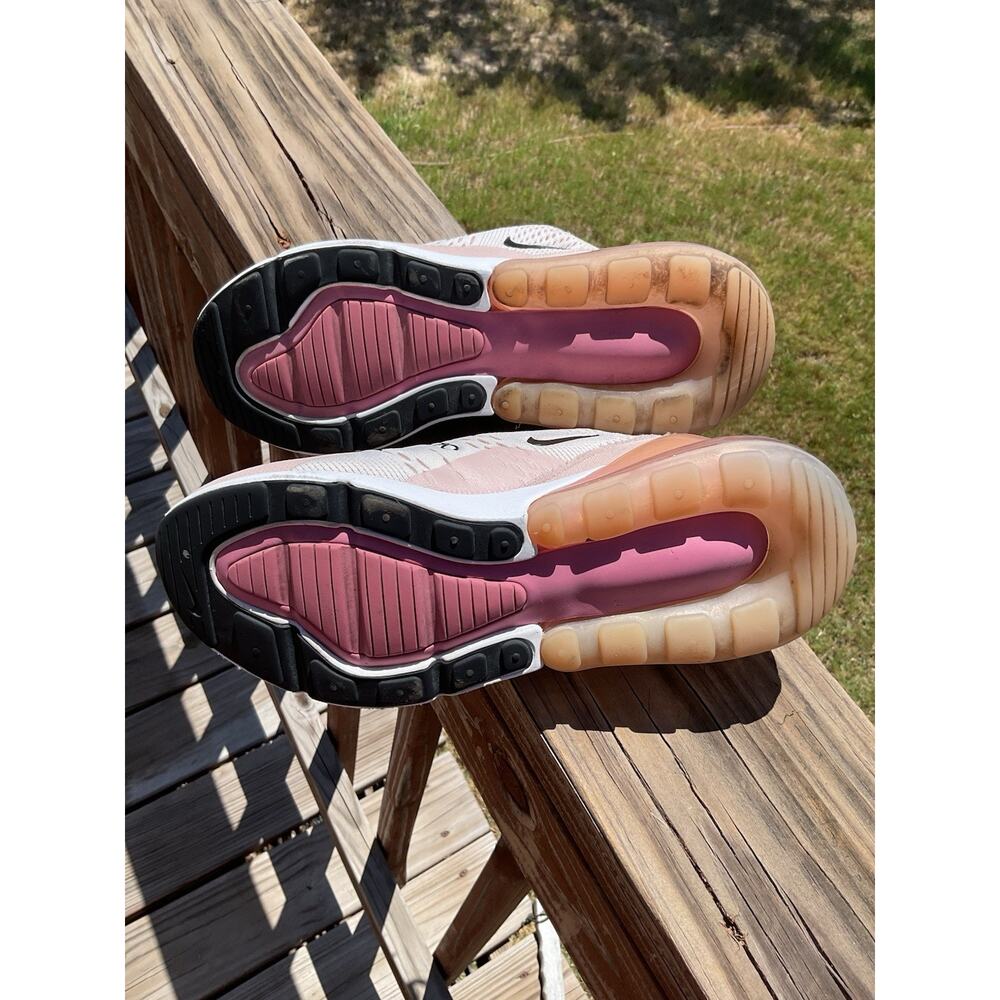 Nike Air Max 270 women’s Pink/White/Black Low Top Lace-Up Athletic Sneakers 8.5 - Picture 9 of 12